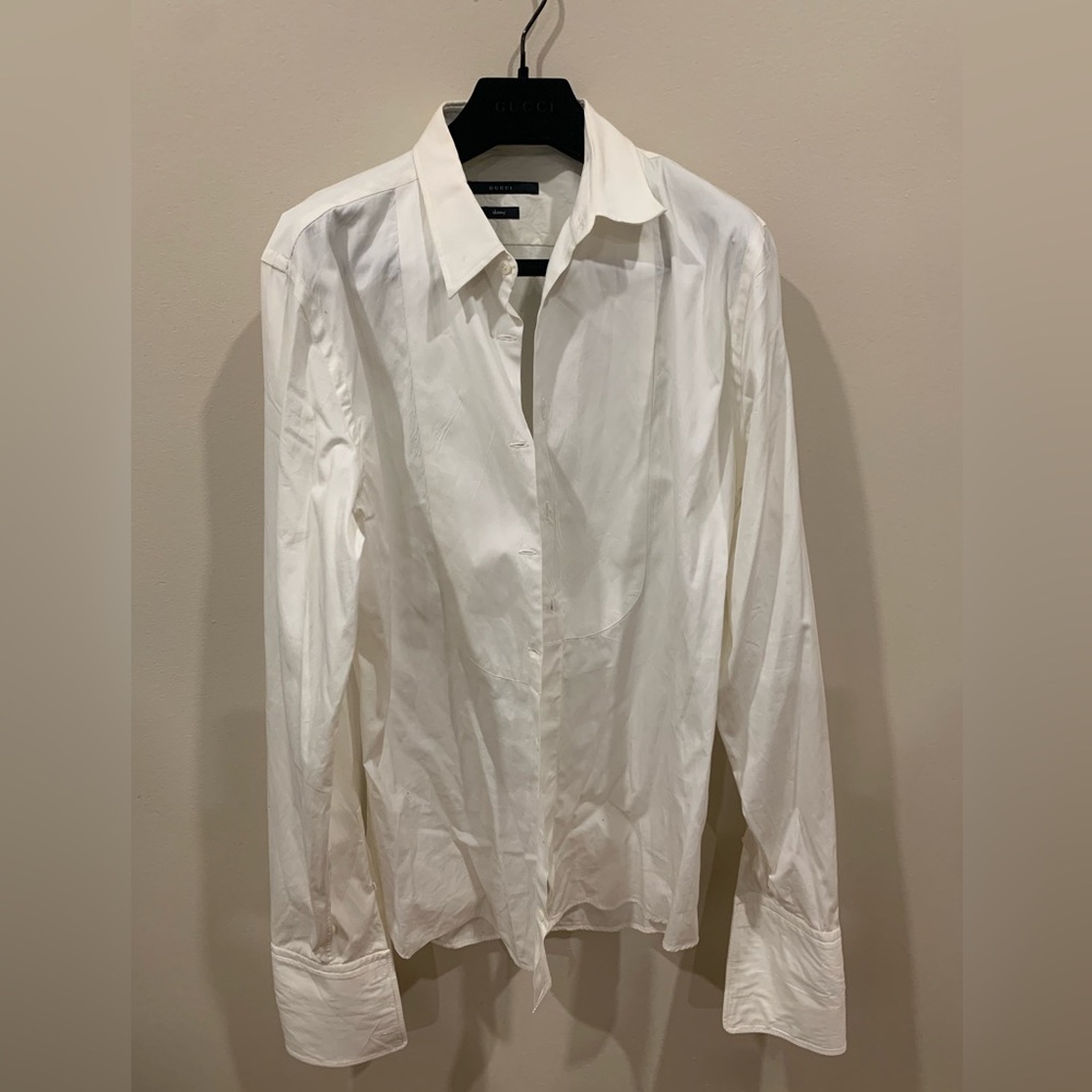 Gucci Elegant White Dress Shirt